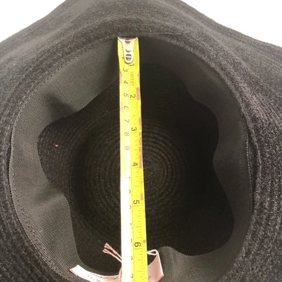 Frank Olive black felt grosgrain vintage black hat - Picture 3 of 7